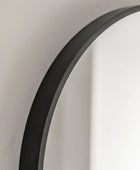 Slim Black Frame Oval Wall Mirror - The Farthing