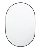 Slim Black Frame Oval Wall Mirror - The Farthing
