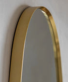 Slim Gold Frame Organic Shape Mirror - The Farthing