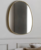 Slim Gold Frame Organic Shape Mirror - The Farthing