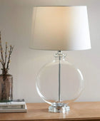 Slim Round Glass Table Lamp & Shade - The Farthing