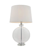 Slim Round Glass Table Lamp & Shade - The Farthing