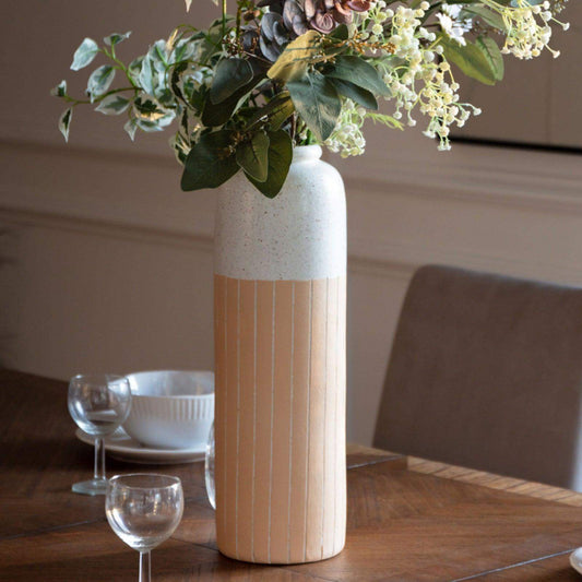 Slim Two Tone Split Glaze Vase - two sizes available - The Farthing