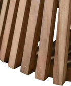 Sloping Acacia Wood Slatted Coffee Table - The Farthing