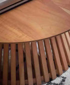 Sloping Acacia Wood Slatted Coffee Table - The Farthing