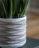 Two Small Faux Potted Grass in Rustic Pot - The Farthing