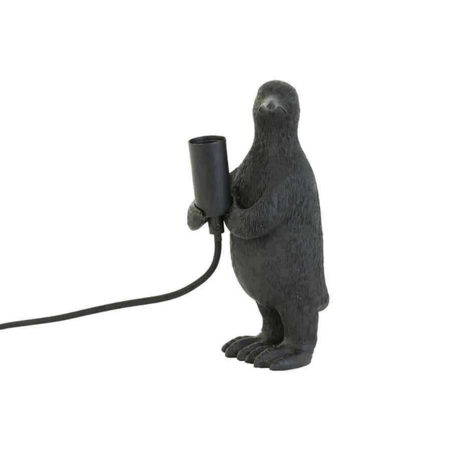 Small Matt Black Penguin Table Lamp - The Farthing