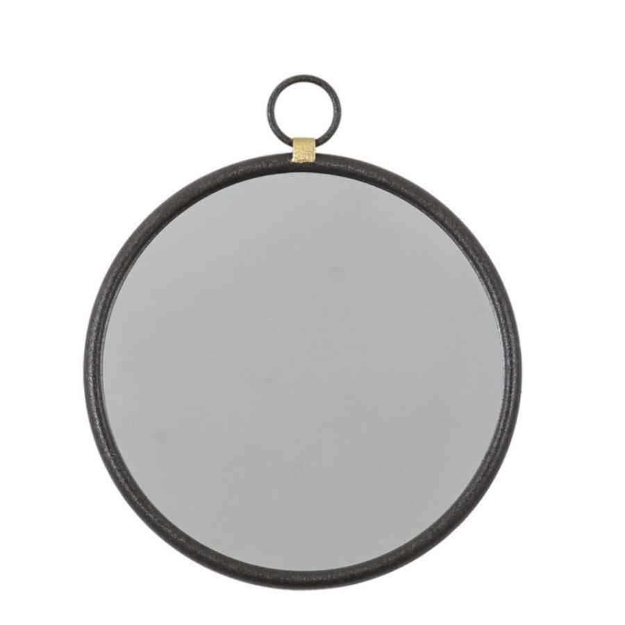 Smaller Dark Round Pocket Watch Style Wall Mirror - The Farthing