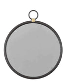 Smaller Dark Round Pocket Watch Style Wall Mirror - The Farthing