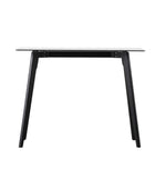 Smoked Glass & Black Oak Legged Desk - The Farthing