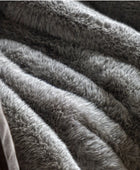 Smoked Grey Faux Fur Throw - The Farthing