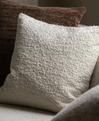 Soft Cream Boucle Fabric Cushion - The Farthing