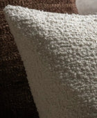 Soft Cream Boucle Fabric Cushion - The Farthing