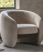 Soft Cream Curvaceous Tub Chair - The Farthing