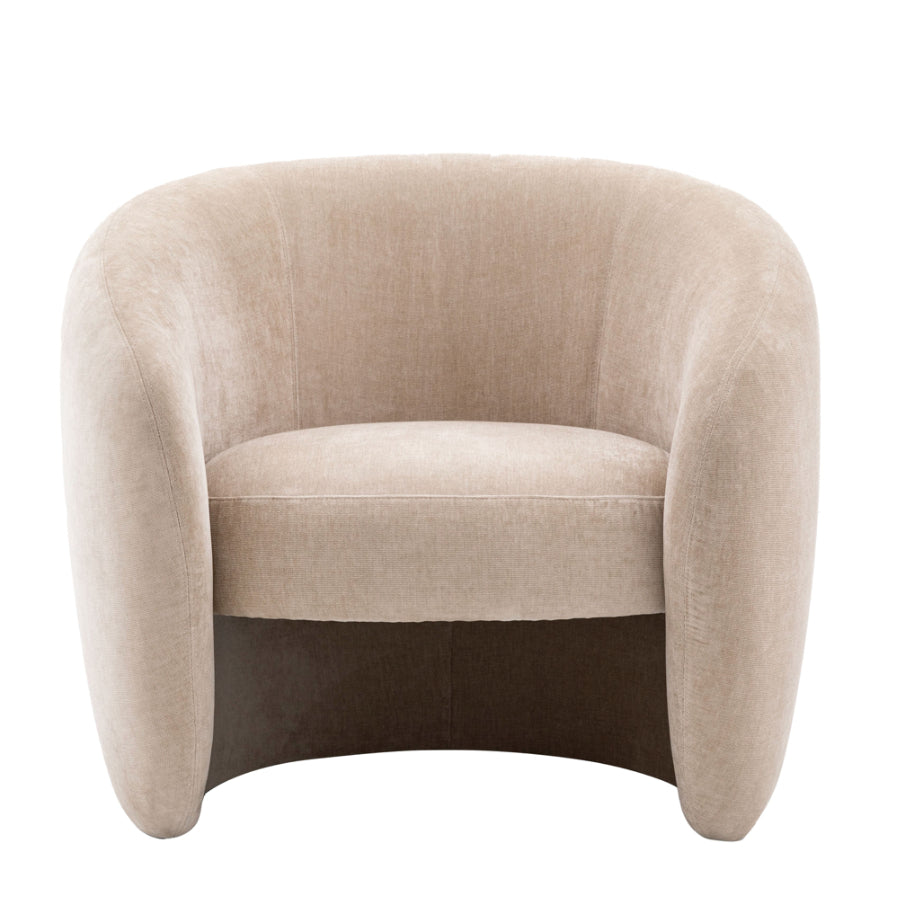 Soft Cream Curvaceous Tub Chair - The Farthing