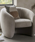 Soft Cream Curvaceous Tub Chair - The Farthing