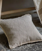 Soft Fringe Rustic Natural Texture Cushion - The Farthing