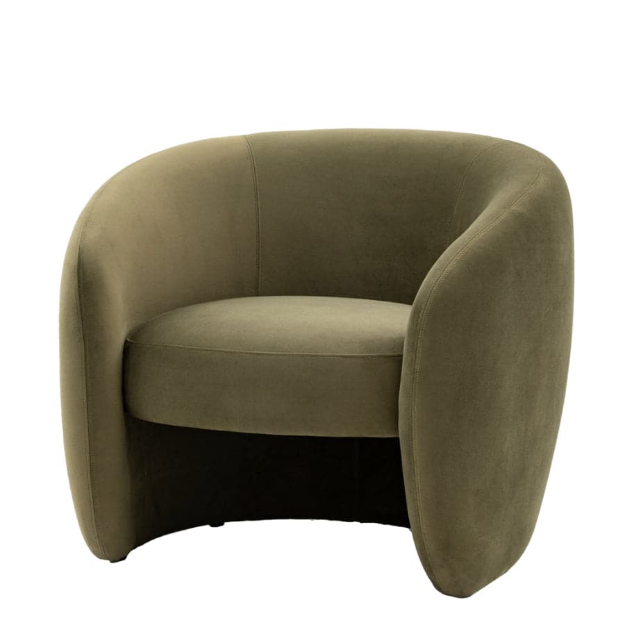 Soft Moss Green Curvaceous Tub Chair - The Farthing