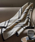 Softly Textured Monochrome Throw - The Farthing