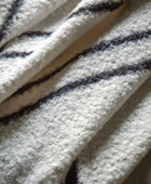 Softly Textured Monochrome Throw - The Farthing