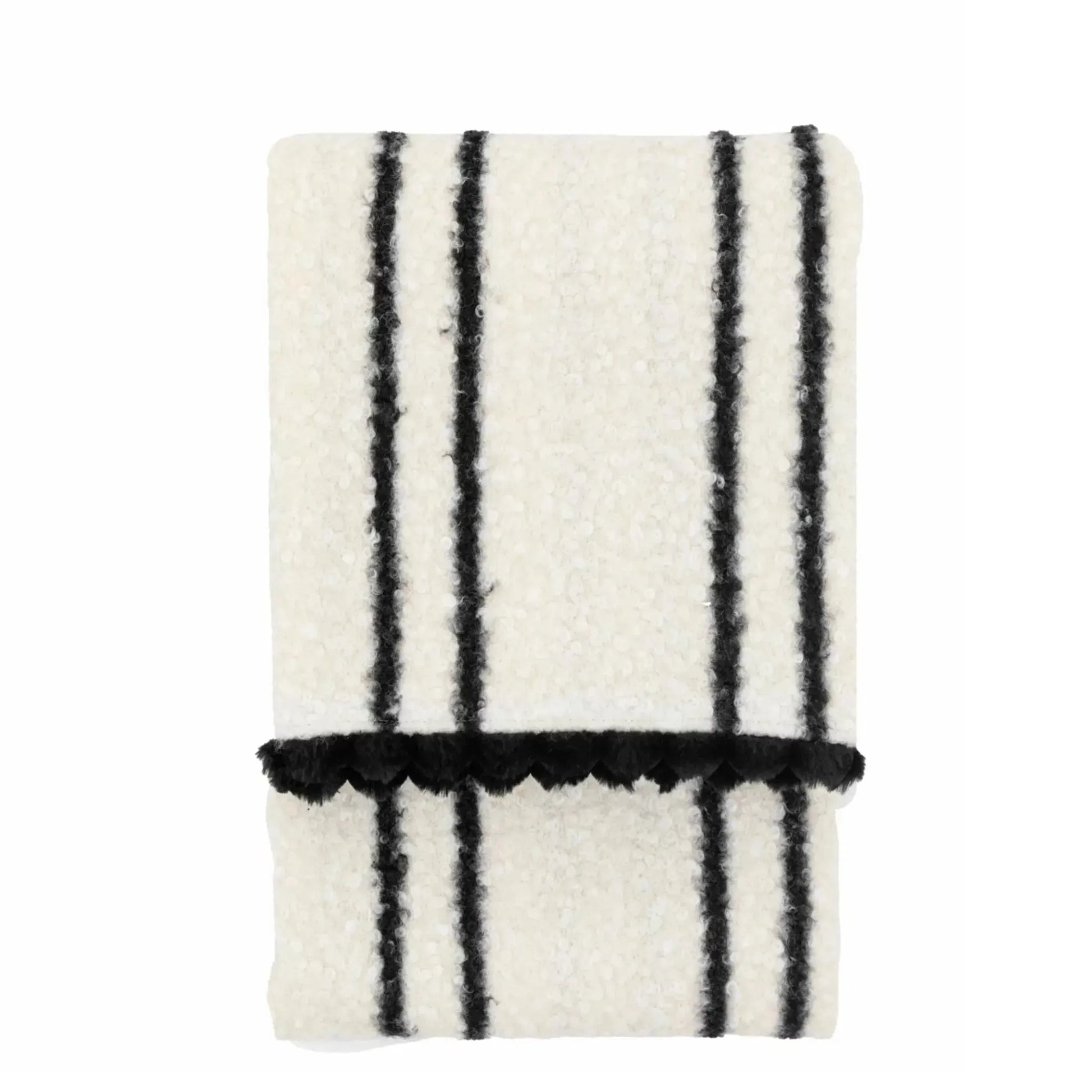 Softly Textured Monochrome Throw - The Farthing