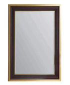 Sophisticated Gold and Black Rectangular Wall Mirror - The Farthing