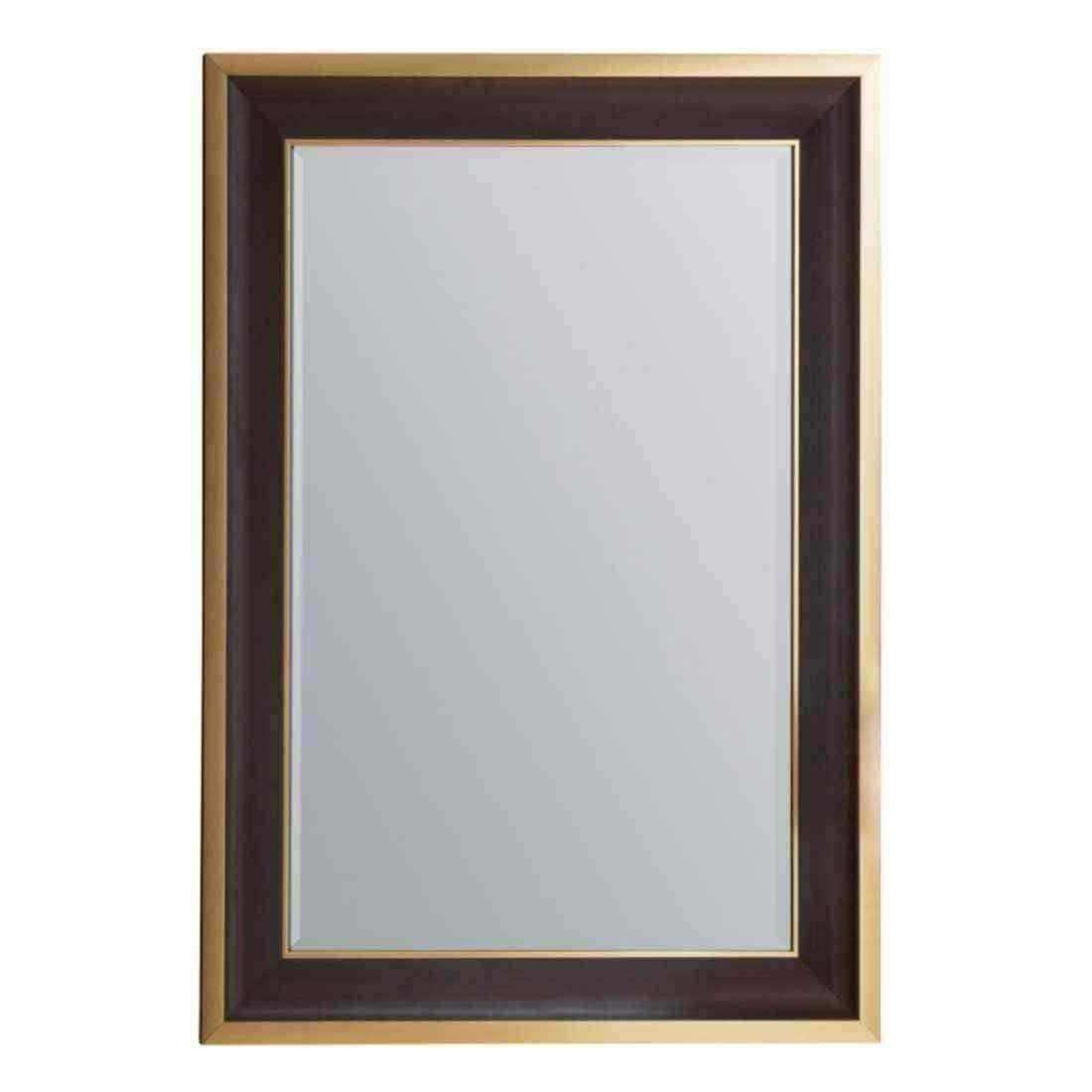 Sophisticated Gold and Black Rectangular Wall Mirror - The Farthing