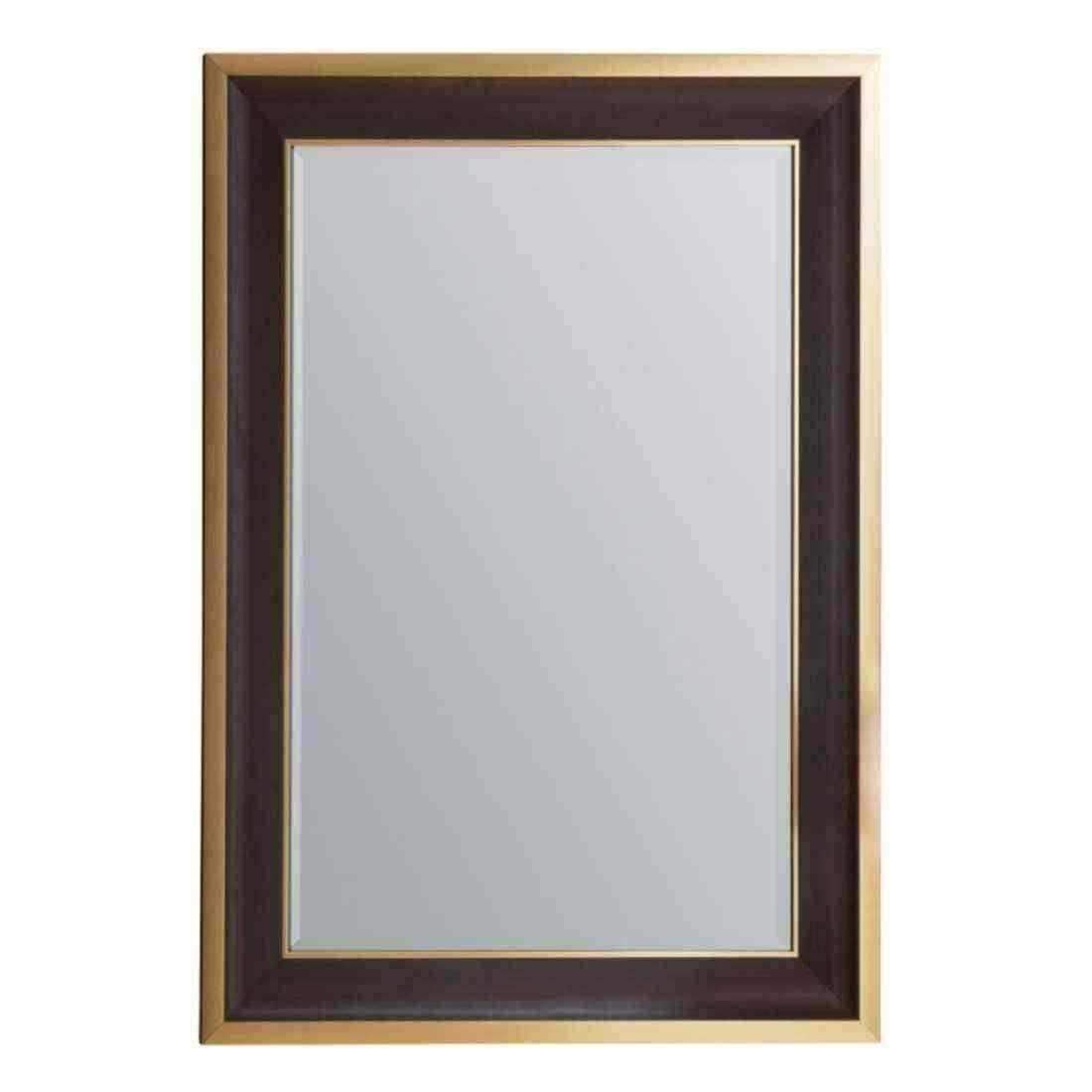 Sophisticated Gold and Black Rectangular Wall Mirror - The Farthing