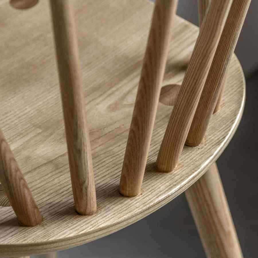 Spindle Back Oak Wood Barstool - The Farthing