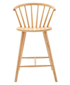 Spindle Back Oak Wood Barstool - The Farthing