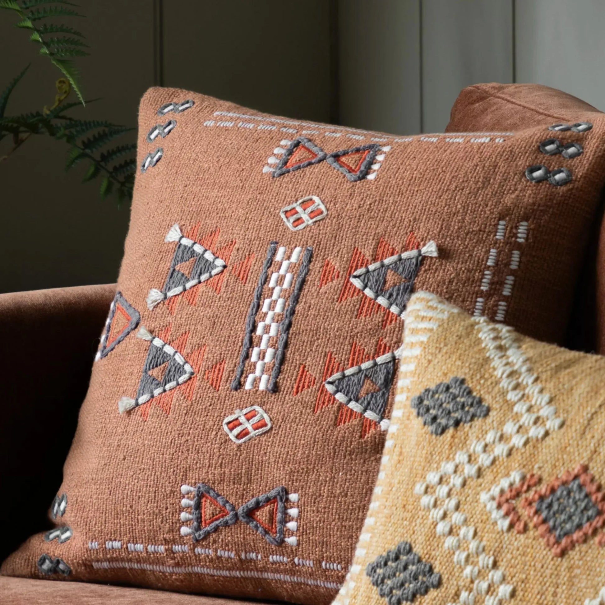 Square Artisanal Hand Crafted Cushion - The Farthing