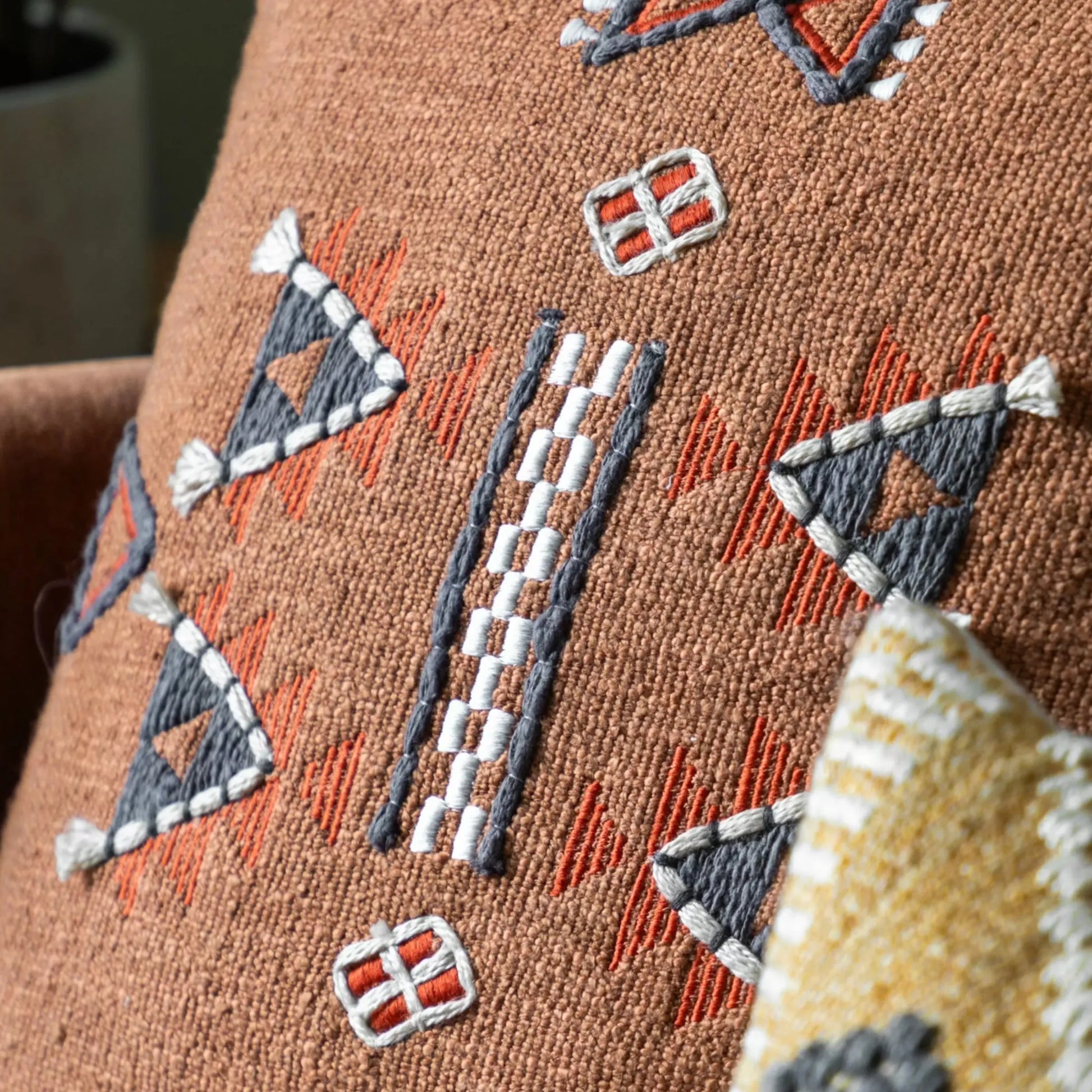 Square Artisanal Hand Crafted Cushion - The Farthing