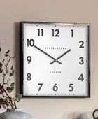 Square Black Frame Sleek Wall Clock