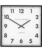 Square Black Frame Sleek Wall Clock - The Farthing