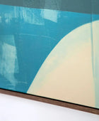 Square Blue Palette Abstract Framed Canvas - The Farthing
