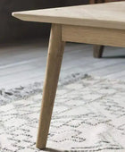 Square Chevron Topped Oak Coffee Table - The Farthing