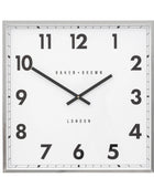 Square Chrome Frame Sleek Wall Clock - The Farthing