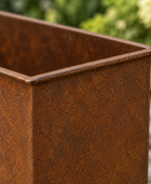 Square close-up of planter finish