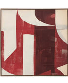 Square Red Palette Abstract Framed Canvas - The Farthing