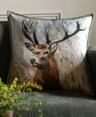 Square Stag Cushion - The Farthing