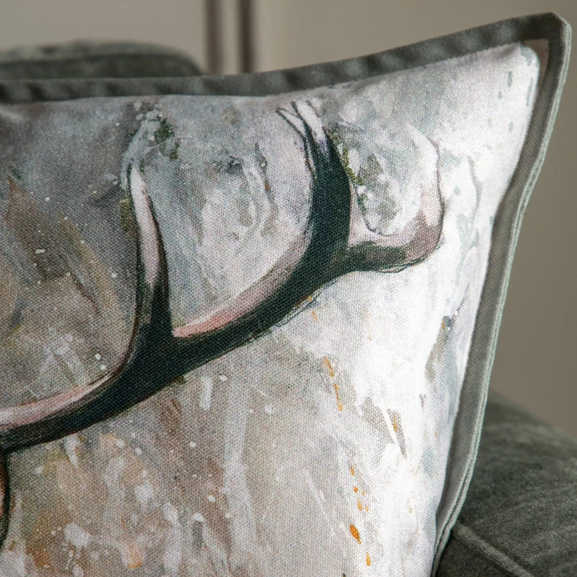 Square Stag Cushion - The Farthing