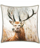 Square Stag Cushion - The Farthing