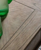 Square Wooden Parquet Styled Coffee Table - The Farthing