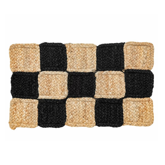 Squares Braided Jute Doormat - The Farthing