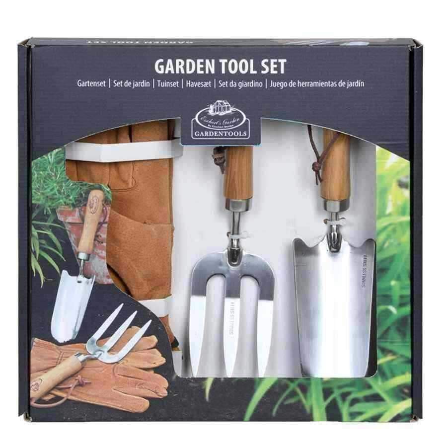 Stainless Steel Garden Tool and Gloves Gift Set - The Farthing