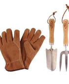 Stainless Steel Garden Tool and Gloves Gift Set - The Farthing