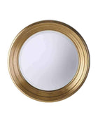 Stunning Gold Edged Round Wall Mirror - The Farthing