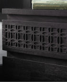 Stylish Black 2 Drawer Bedside Table - The Farthing