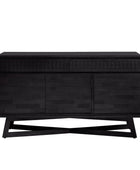 Stylish Black 3 Door 2 Drawer Sideboard - The Farthing