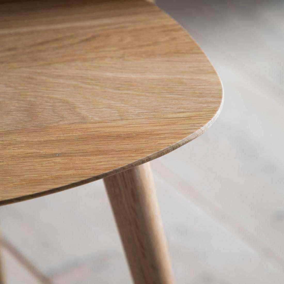 Stylish Mid-Century Oak Nestling Table Set - The Farthing
